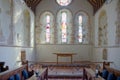 Altar of the Church of The Holy Cross, Bignor, Sussex, UK Royalty Free Stock Photo