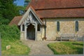 Entrance to the Church of The Holy Cross, Bignor, Sussex, UK Royalty Free Stock Photo