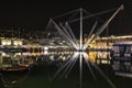 Bigo panoramic lift Genoa at night Royalty Free Stock Photo