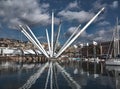 Bigo in the port of Genoa Italy Royalty Free Stock Photo