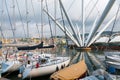 Bigo in the port of Genoa Italy is a panoramic lift or lift that revolves around itself giving a 360 degree view of the old port, Royalty Free Stock Photo