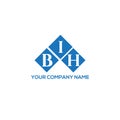 BIH letter logo design on WHITE background. BIH creative initials letter logo concept. BIH letter design Royalty Free Stock Photo