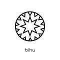 bihu icon. Trendy modern flat linear vector bihu icon on white b