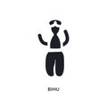 bihu isolated icon. simple element illustration from india concept icons. bihu editable logo sign symbol design on white Royalty Free Stock Photo