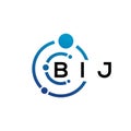 BIJ letter logo design on white background. BIJ creative initials letter logo concept. BIJ letter design