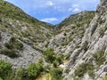 Bijela voda stream canyon or Bijela river karst canyon, Karin Gornji - Croatia
