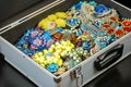 Bijouterie collection in briefcase Royalty Free Stock Photo