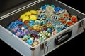 Bijouterie collection in briefcase Royalty Free Stock Photo