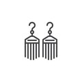Bijouterie earrings outline icon