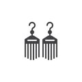 Bijouterie earrings vector icon