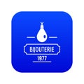 Bijouterie icon blue vector