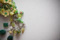 Bijouterie necklace of green beads Royalty Free Stock Photo