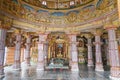 Interior of Jain Bhandasar Temple or Laxmi Nath Temple in Bikaner. India Royalty Free Stock Photo