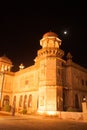 Bikaner Palace lit up by night with moon