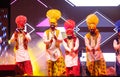 Punjabi sikh male performing bhangra dance at bikaner camel festival