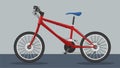Bicycle with hybridge illustration is a vector graphic. Royalty Free Stock Photo