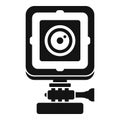 Bike action camera icon, simple style Royalty Free Stock Photo