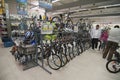 Bike area in Decathlon store