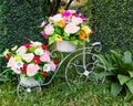 Bike artificial flowers