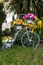 Bike artificial flowers