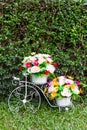 Bike artificial flowers
