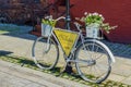 Bike as a signpost and advertisment
