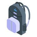 Bike backpack icon, isometric style Royalty Free Stock Photo