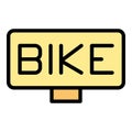 Bike banner icon vector flat Royalty Free Stock Photo