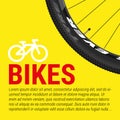 Bike, Bicycle Poster, Banner Vector Template
