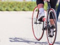 Bike bikers feet race exercise background Royalty Free Stock Photo