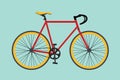 Bike bikes isolated with red and yellow color Royalty Free Stock Photo