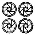 Bike brake disc black silhouette