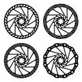 Bike brake disc black silhouette