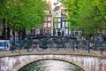 Bike bridge Amsterdam Royalty Free Stock Photo