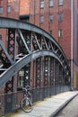 A bike on a bridge in hamburg