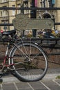 Bike by a canal in Gent, Belgium Royalty Free Stock Photo