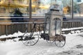 Bike with cart.