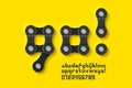 Bike chain font Royalty Free Stock Photo