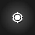 Bike chainring, chainwheel icon flat Royalty Free Stock Photo