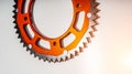 Bike chainrings and rear sprocket silhouettes Royalty Free Stock Photo