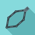 Bike chains icon, flat style