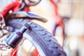 Bike in the city: Close up picture of the dynamo Royalty Free Stock Photo