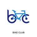 bike club logo isolated on white background for your web, mobile