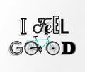 Bike concept bicycle motivation retro text poster Royalty Free Stock Photo