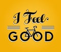 Bike concept bicycle retro poster feel good