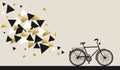 Bike concept with hipster gold geometry design