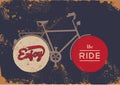 Bike Concept Vintage Bicycle Concept Grunge Poster