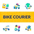 Bike Courier. Bicycle lifestyle. Biking Service.