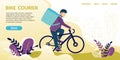 Bike Courier.Read. Messengers communicate devices