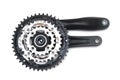 Bike crankset and chainring isolated Royalty Free Stock Photo